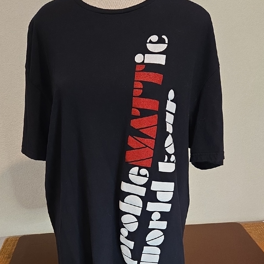 Black MATT RIFE World Tour T-Shirt with Red and White Text